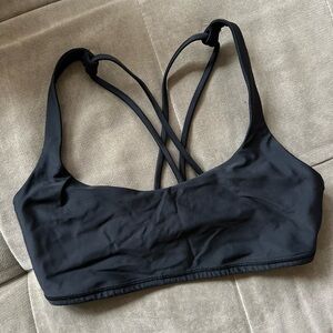 Lululemon Black Double Cross Strap Sports Bra / Bathing Suit Top